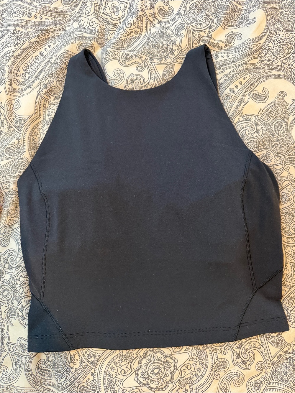lululemon athletica Black Cropped High-Neck Tank